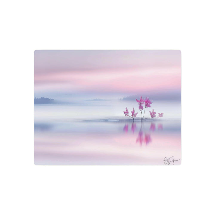 Serene Pink Landscape Metal Art - Modern Oasis Sensory Design & Art Studio - Home Decor