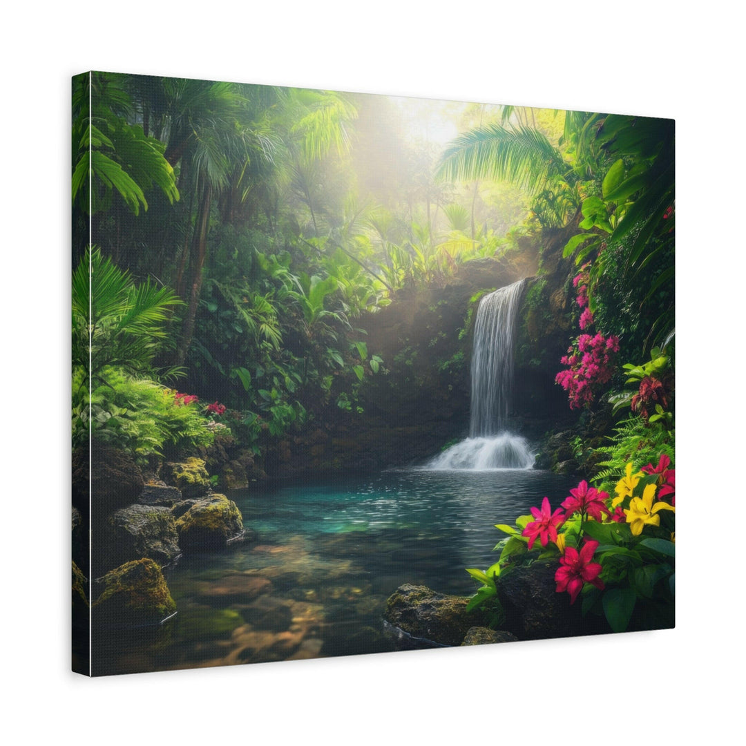 Tropical Waterfall - Modern Oasis Sensory Design & Art Studio - Canvas