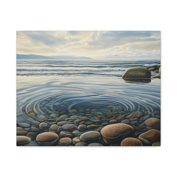 Serene Stone Waves - Modern Oasis Sensory Design & Art Studio - Canvas