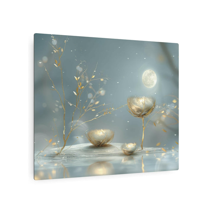 Serene Moonlit Metal Art - Modern Oasis Sensory Design & Art Studio - Home Decor