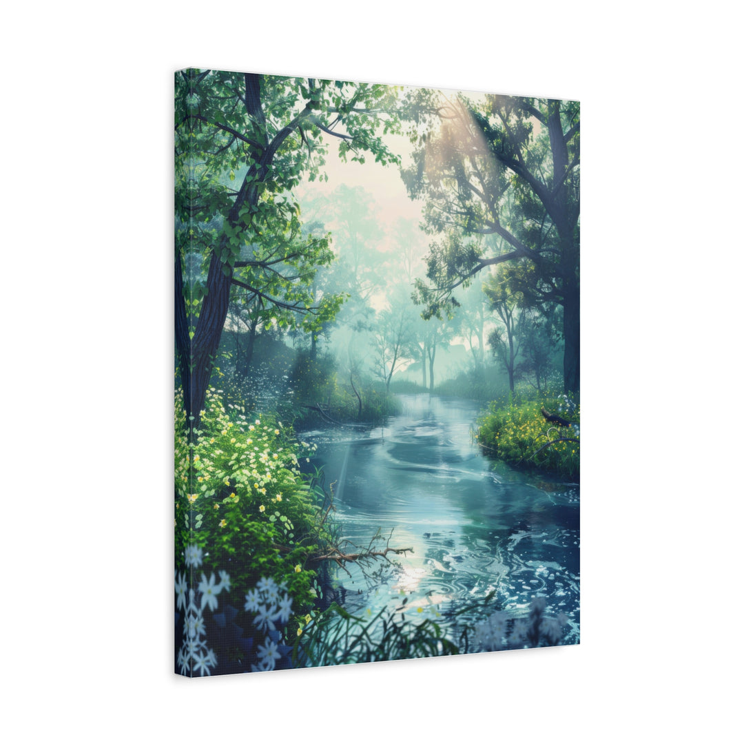 Serene Nature Pond - Modern Oasis Sensory Design & Art Studio - Canvas