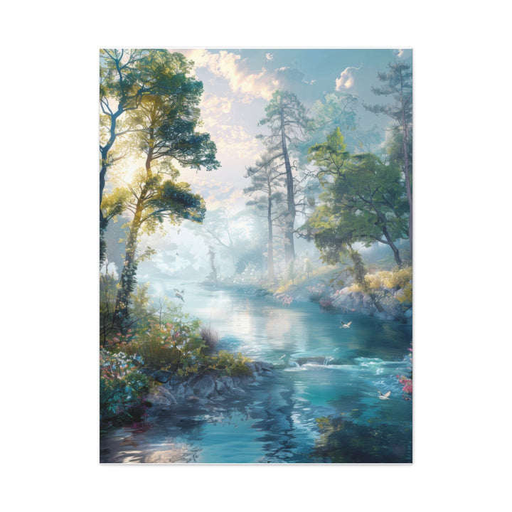 Serene Blue Landscape - Modern Oasis Sensory Design & Art Studio - Canvas