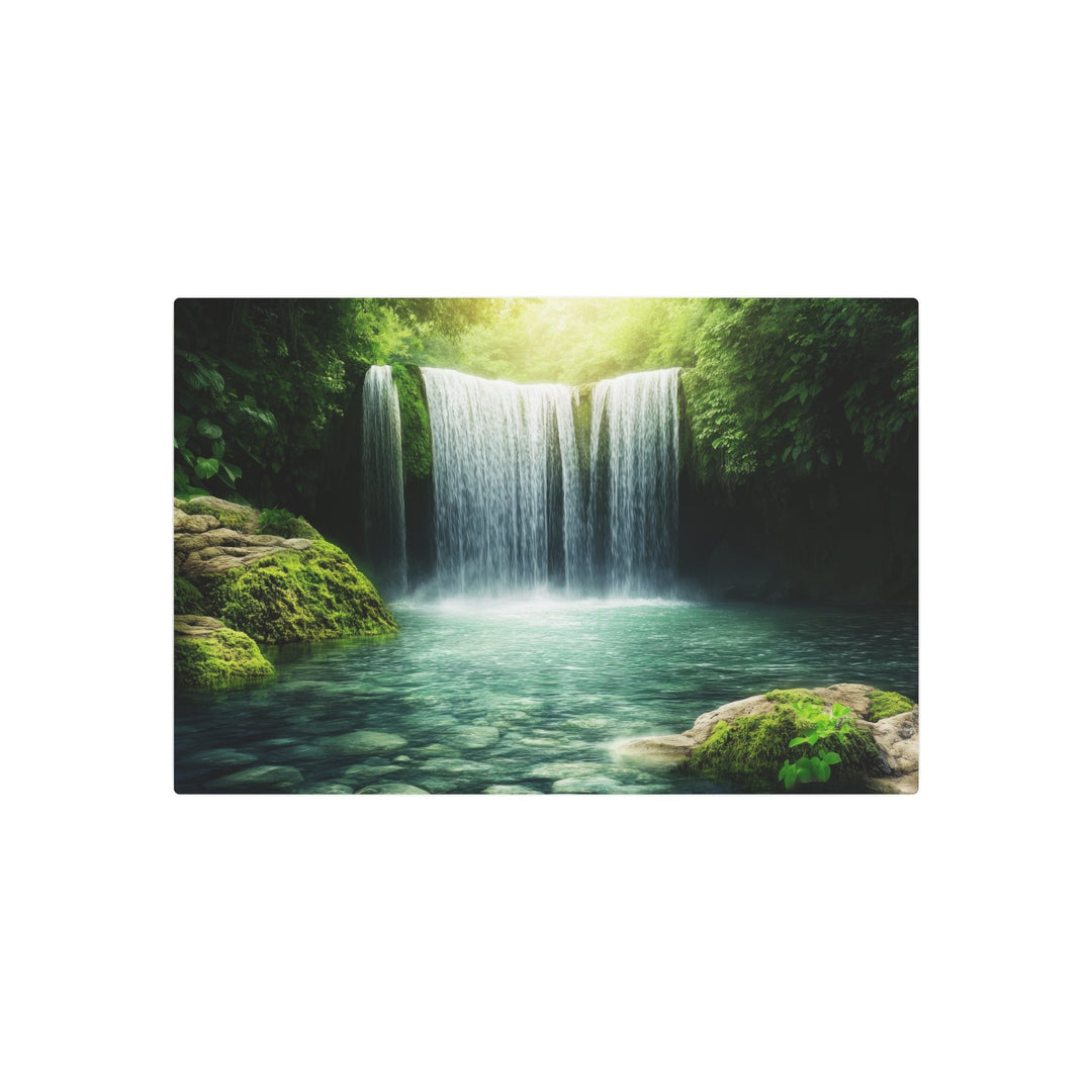 Tranquil Waterfall Metal Art - Modern Oasis Sensory Design & Art Studio - Home Decor