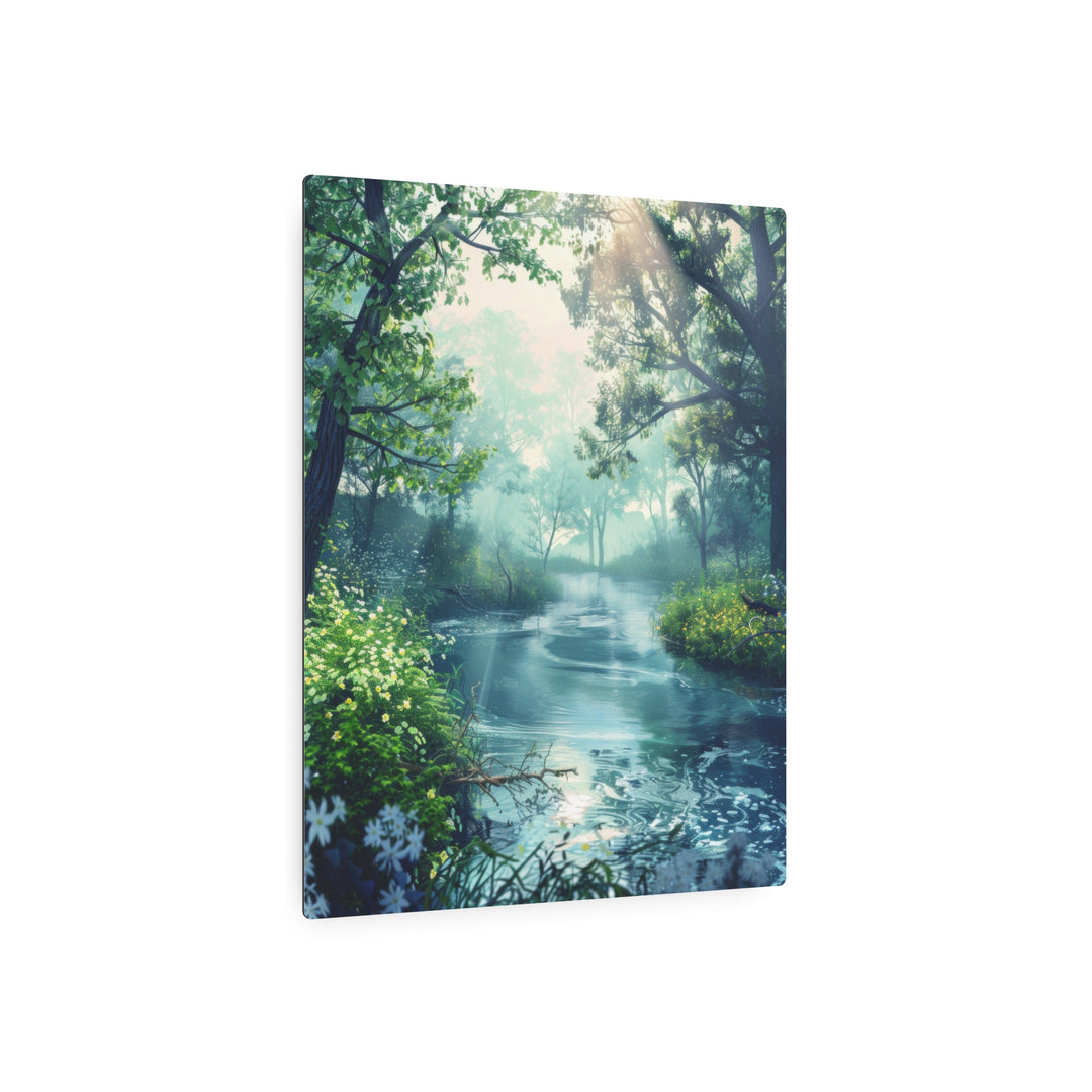 Serene Nature Pond Metal Art - Modern Oasis Sensory Design & Art Studio - Home Decor