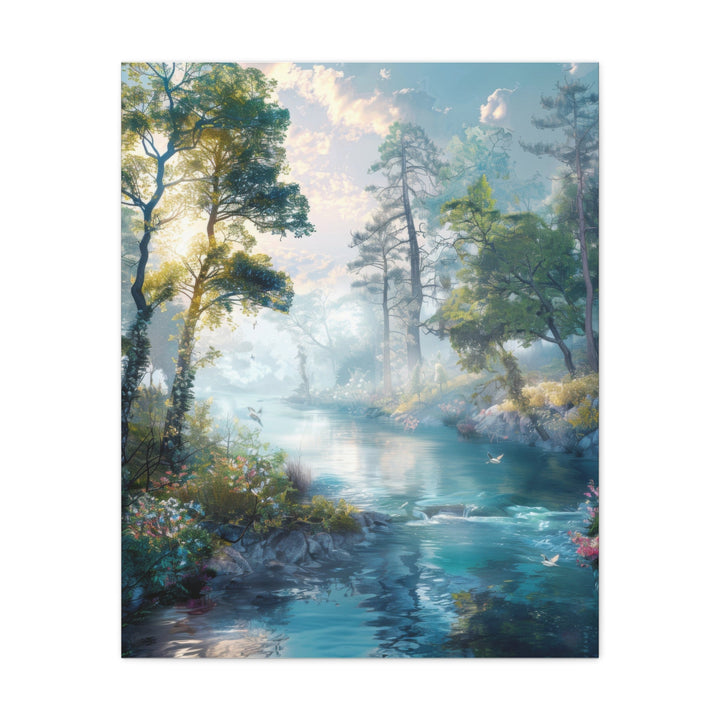 Serene Blue Landscape - Modern Oasis Sensory Design & Art Studio - Canvas