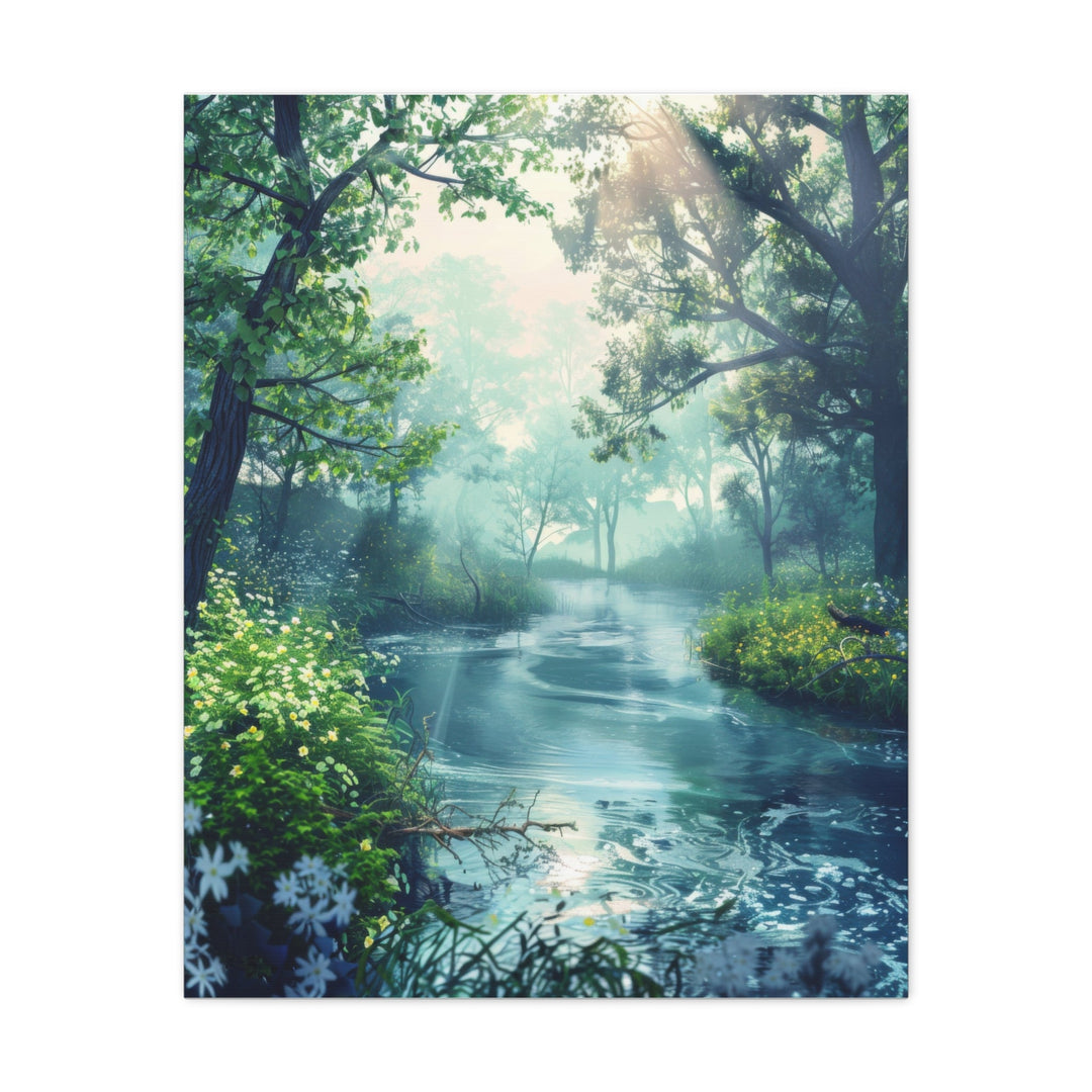 Serene Nature Pond - Modern Oasis Sensory Design & Art Studio - Canvas