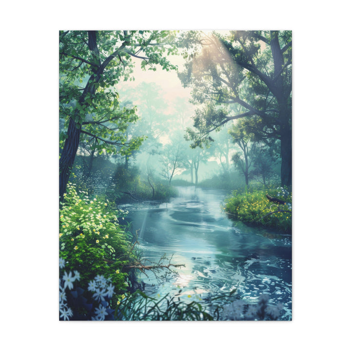 Serene Nature Pond - Modern Oasis Sensory Design & Art Studio - Canvas
