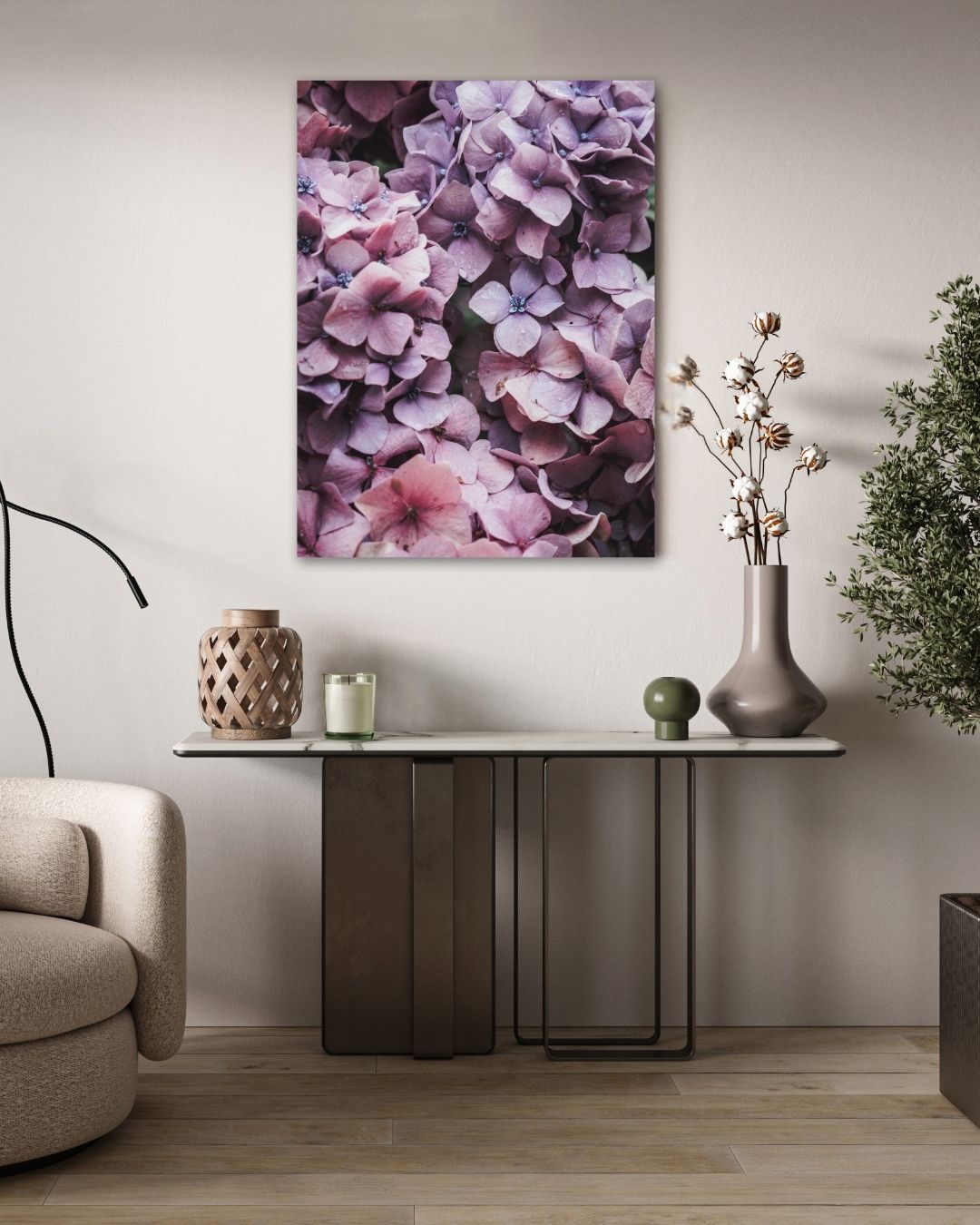 Blooming Purple Flowers - Modern Oasis Sensory Design & Art Studio - Canvas