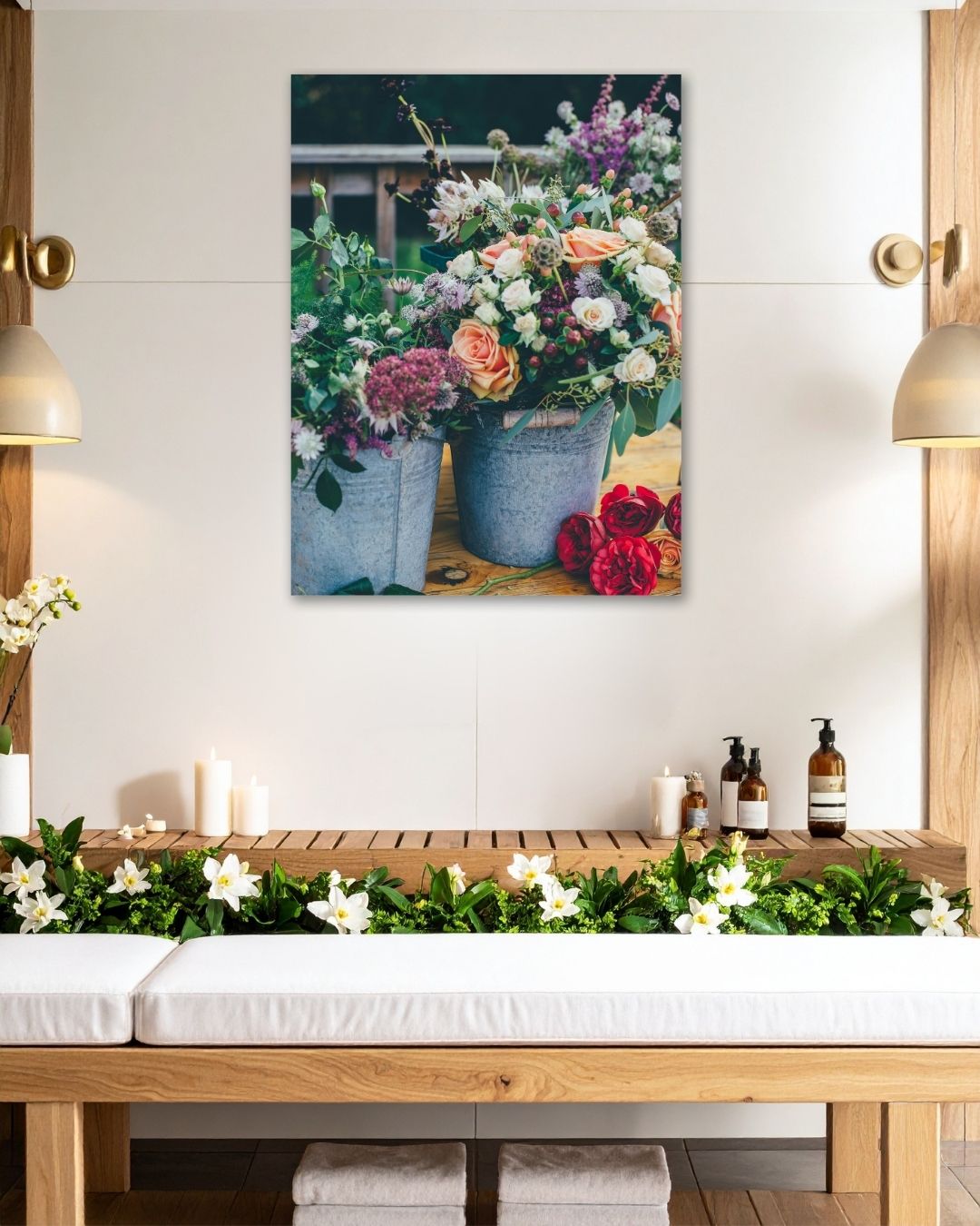 Gentle Blossoms Metal Art - Modern Oasis Sensory Design & Art Studio - Home Decor