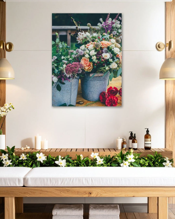 Gentle Blossoms Metal Art - Modern Oasis Sensory Design & Art Studio - Home Decor