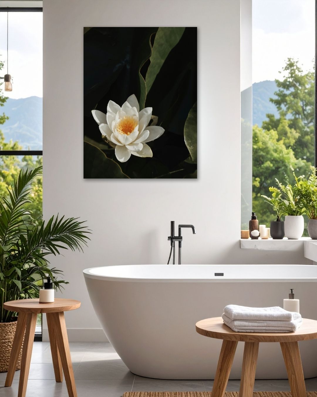 White Lotus - Modern Oasis Sensory Design & Art Studio - Canvas