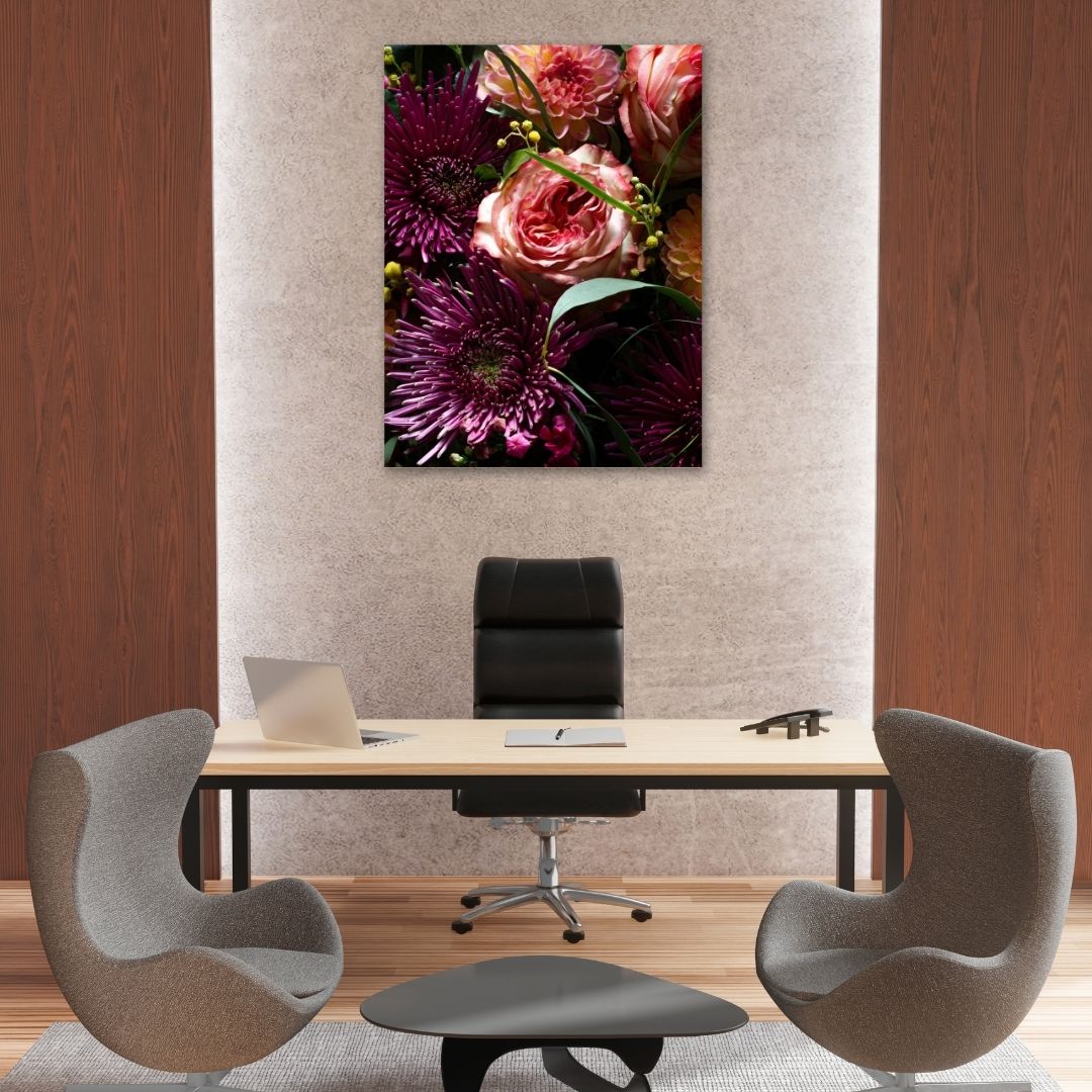 Lunar Floral Metal Art - Modern Oasis Sensory Design & Art Studio - Home Decor