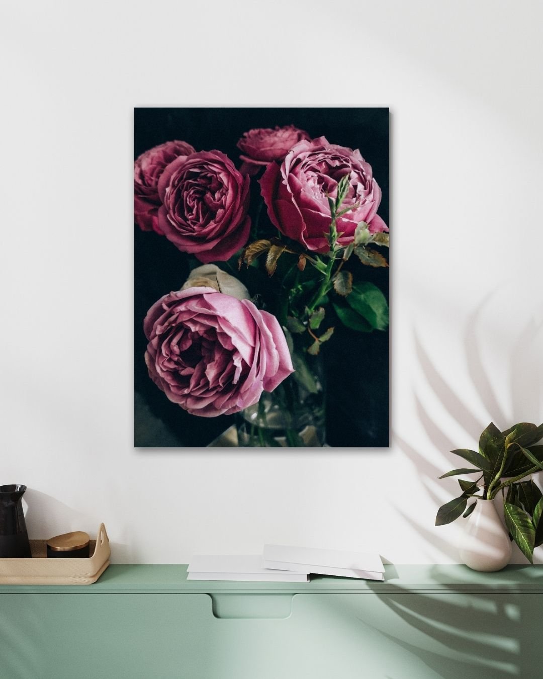 Pink Roses Metal Art - Modern Oasis Sensory Design & Art Studio - Home Decor