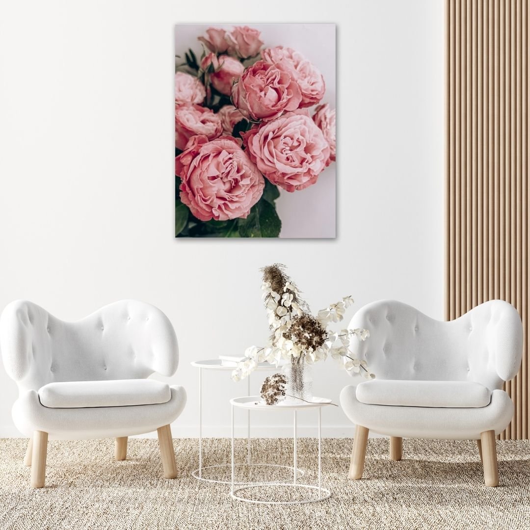 Pink Blooming Roses - Modern Oasis Sensory Design & Art Studio - Canvas