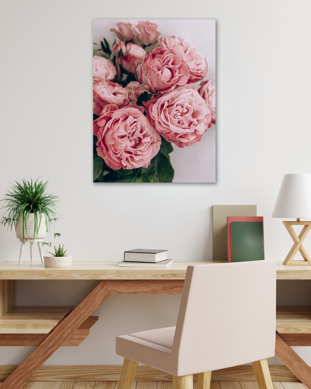 Pink Blooming Roses Metal Art - Modern Oasis Sensory Design & Art Studio - Home Decor