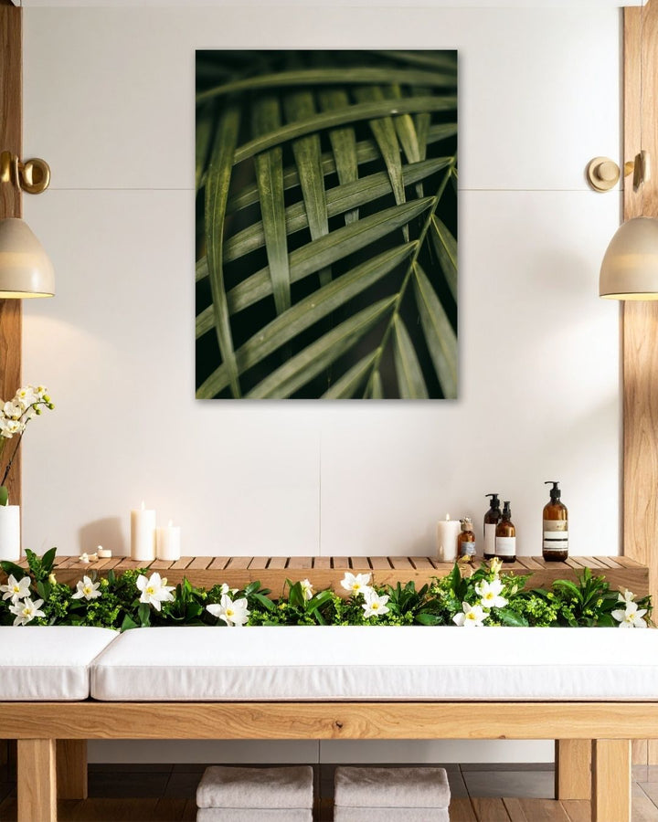 Botanical Green Leaves Metal Art - Modern Oasis Sensory Design & Art Studio - Home Decor