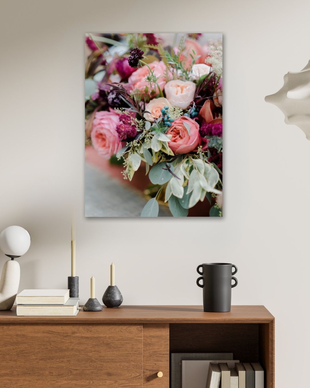 Blush Floral Haze Metal Art - Modern Oasis Sensory Design & Art Studio - Home Decor
