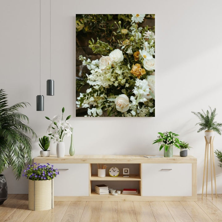 Zen White Blossom - Modern Oasis Sensory Design & Art Studio - Canvas