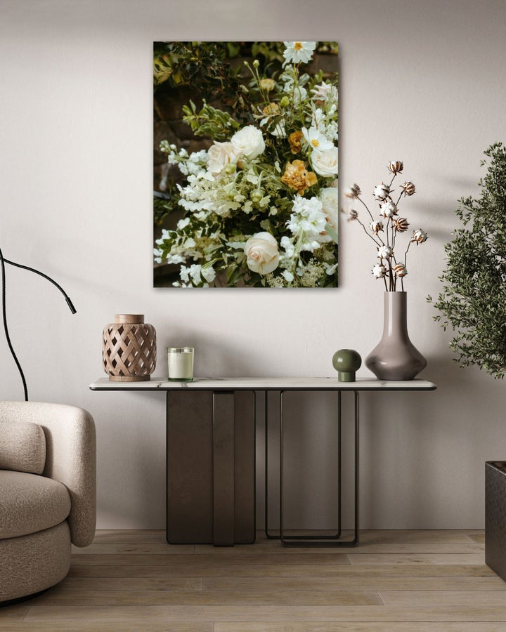 Zen White Blossom - Modern Oasis Sensory Design & Art Studio - Canvas