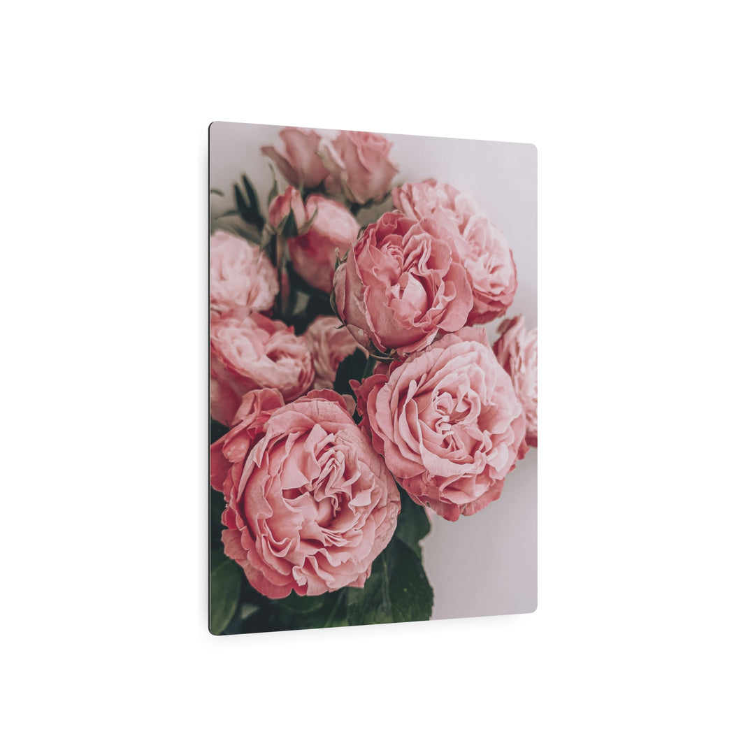 Pink Blooming Roses Metal Art - Modern Oasis Sensory Design & Art Studio - Home Decor