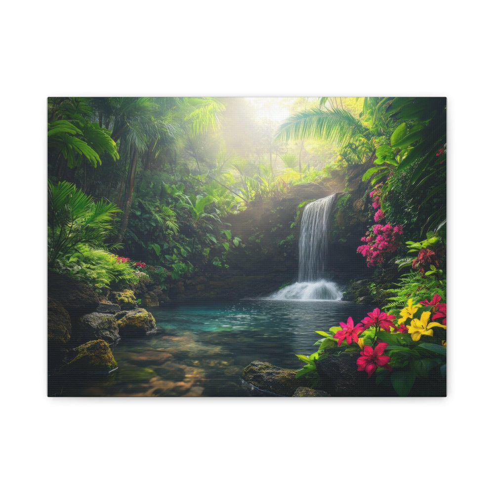 Tropical Waterfall - Modern Oasis Sensory Design & Art Studio - Canvas
