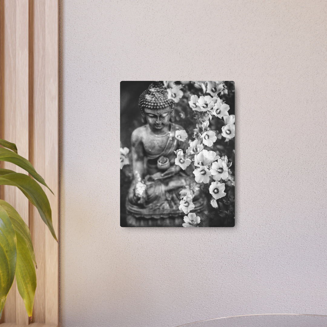 Black and White Buddha Metal Art - Modern Oasis Sensory Design & Art Studio - Home Decor