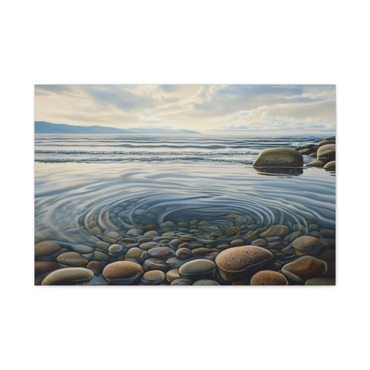 Serene Stone Waves - Modern Oasis Sensory Design & Art Studio - Canvas