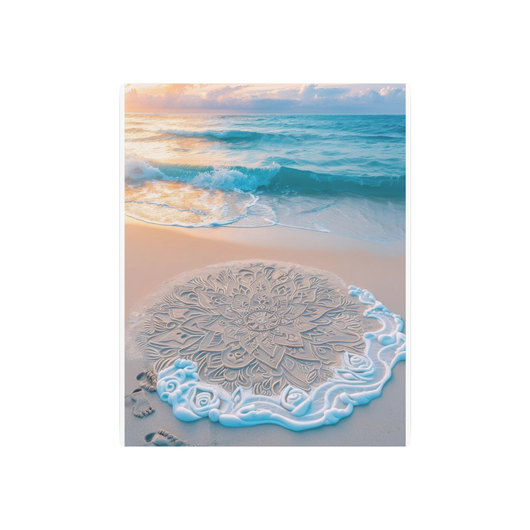 Serene Beach Waves Metal Art - Modern Oasis Sensory Design & Art Studio - Home Decor