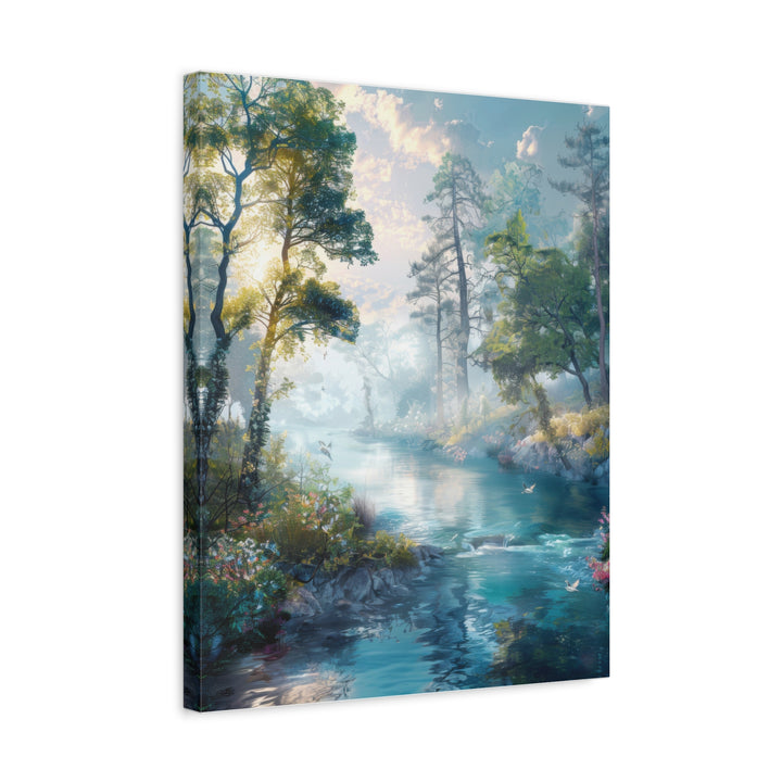 Serene Blue Landscape - Modern Oasis Sensory Design & Art Studio - Canvas
