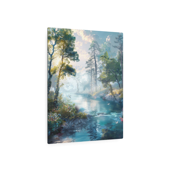 Serene Blue Landscape Metal Art - Modern Oasis Sensory Design & Art Studio - Home Decor
