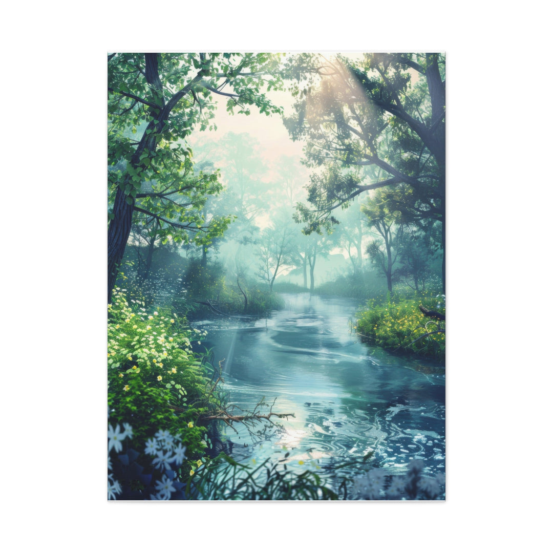 Serene Nature Pond - Modern Oasis Sensory Design & Art Studio - Canvas