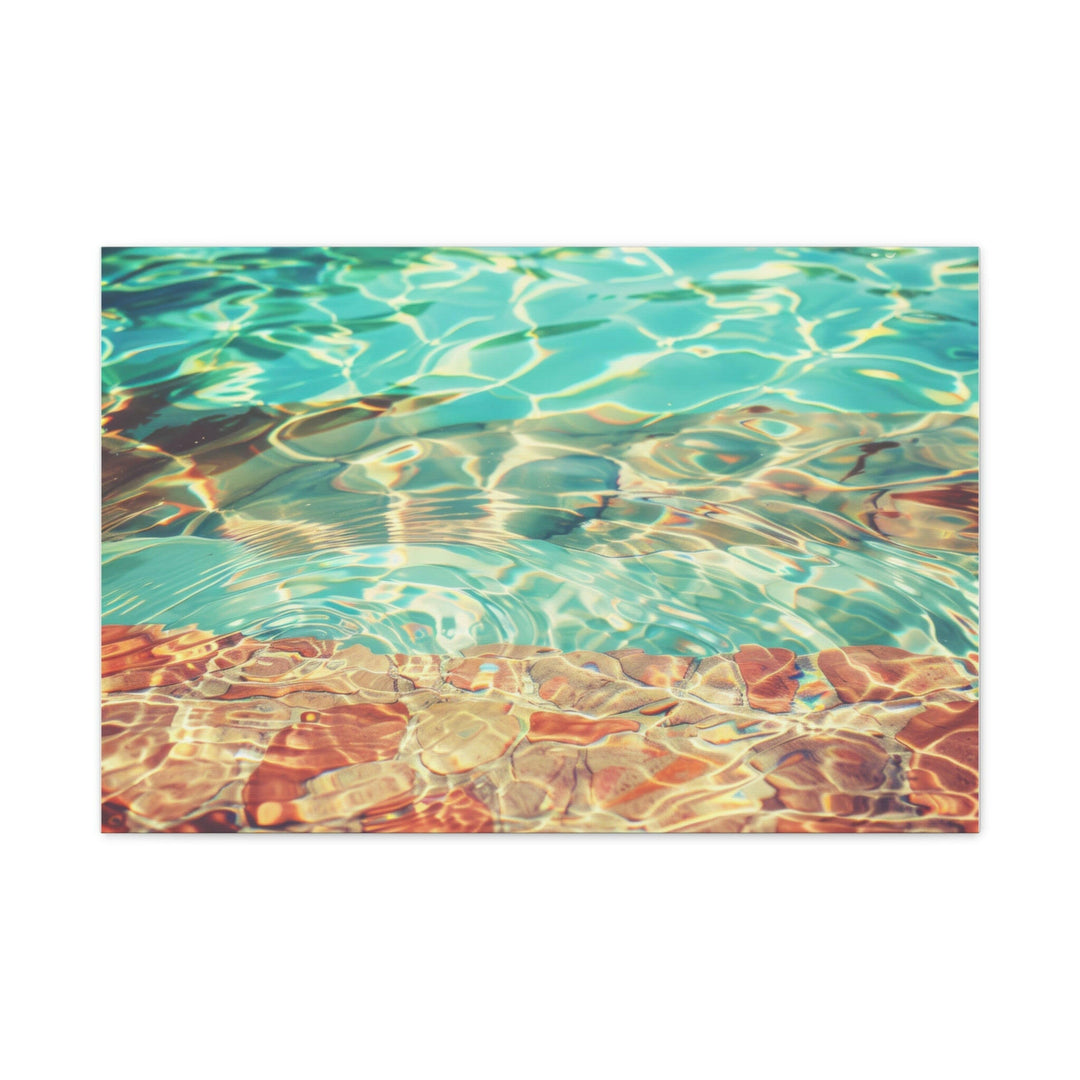 Tranquil Poolside - Modern Oasis Sensory Design & Art Studio - Canvas