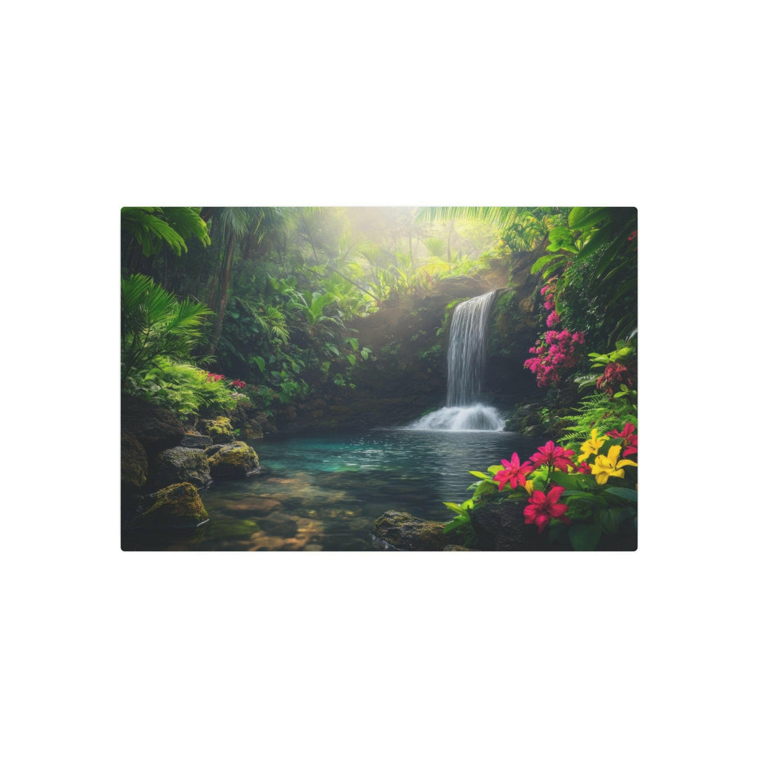 Tropical Waterfall Metal Art - Modern Oasis Sensory Design & Art Studio - Home Decor
