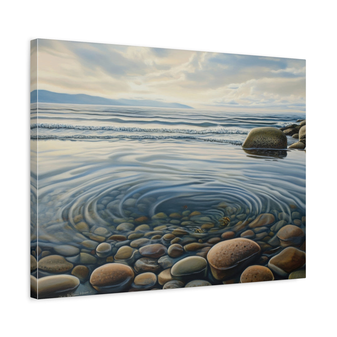 Serene Stone Waves - Modern Oasis Sensory Design & Art Studio - Canvas