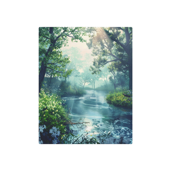 Serene Nature Pond Metal Art - Modern Oasis Sensory Design & Art Studio - Home Decor