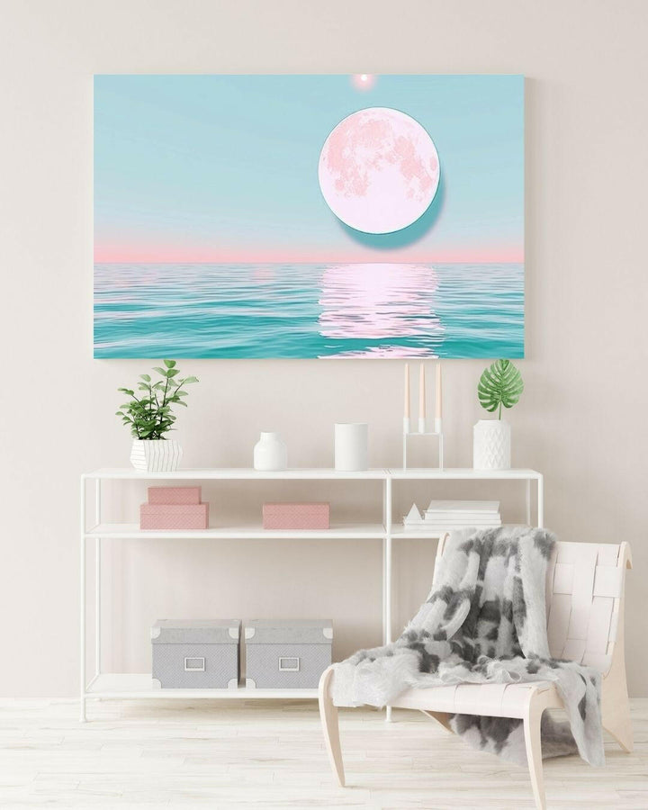Serene Moon Metal Art - Modern Oasis Sensory Design & Art Studio - Home Decor