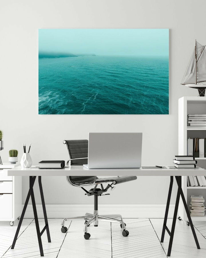 Aqua Ocean Metal Art - Modern Oasis Sensory Design & Art Studio - Home Decor