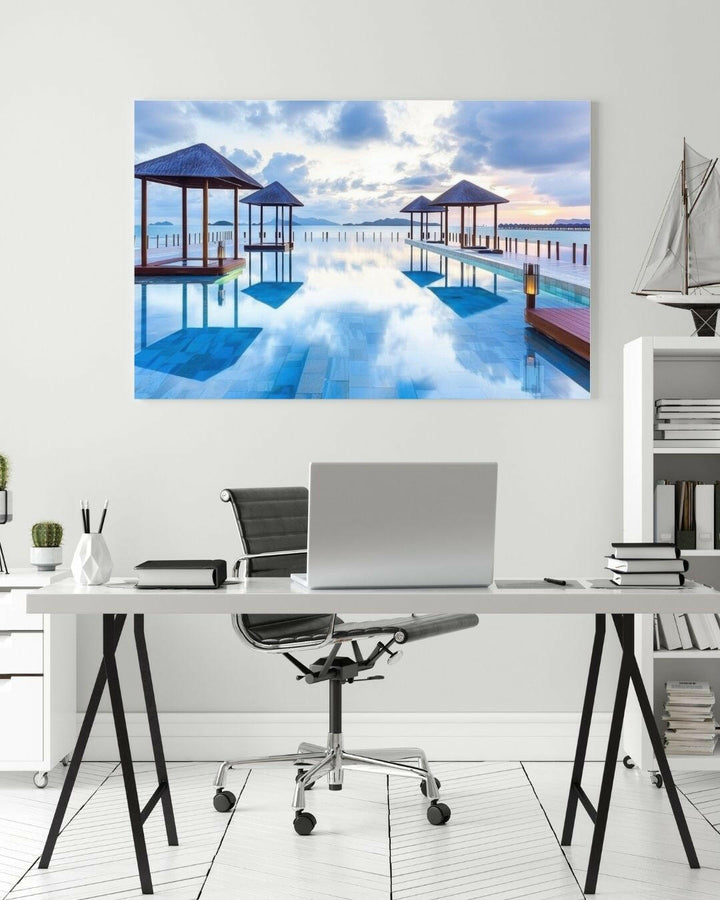 Tranquil Shoreline - Modern Oasis Sensory Design & Art Studio - Canvas