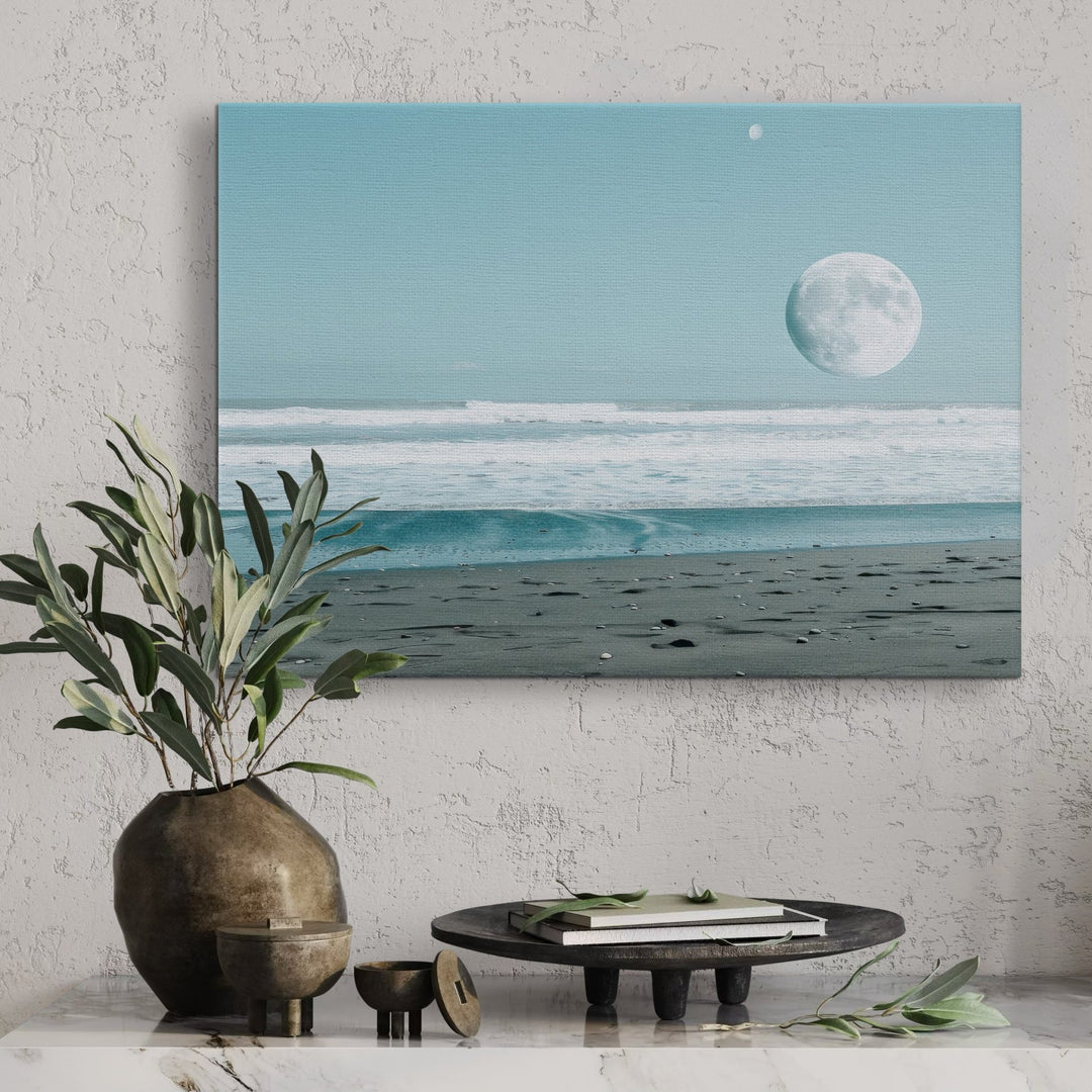 Tranquil Beach Moon - Modern Oasis Sensory Design & Art Studio - Canvas