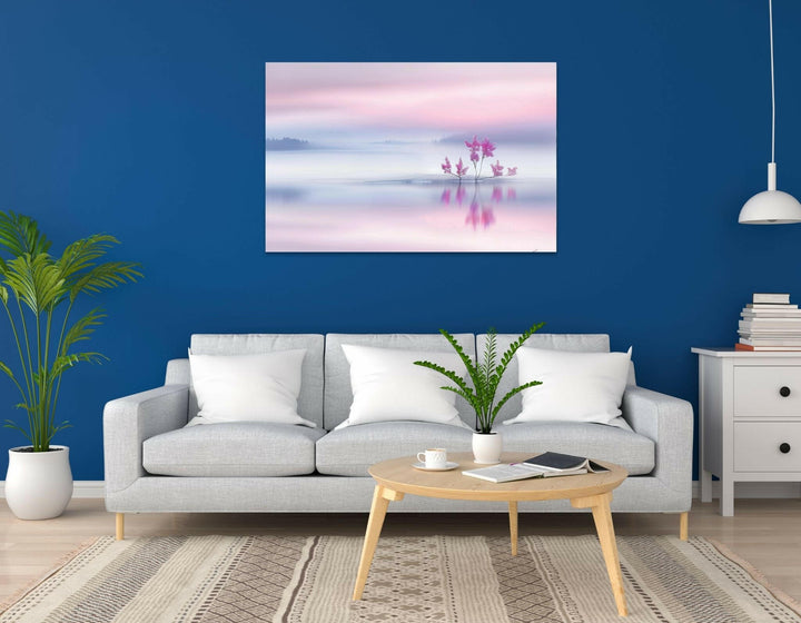Serene Pink Landscape - Modern Oasis Sensory Design & Art Studio - Canvas