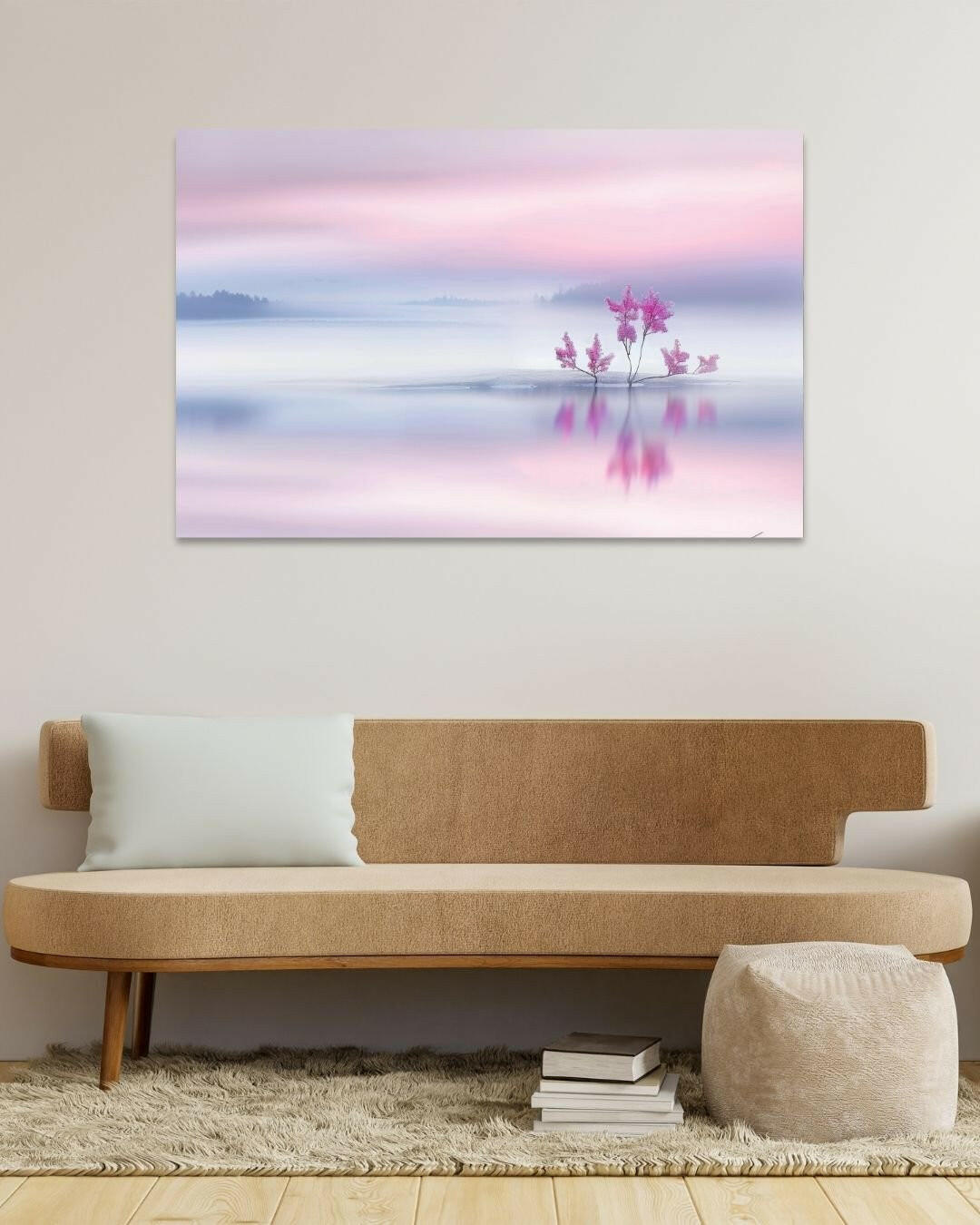 Serene Pink Landscape - Modern Oasis Sensory Design & Art Studio - Canvas
