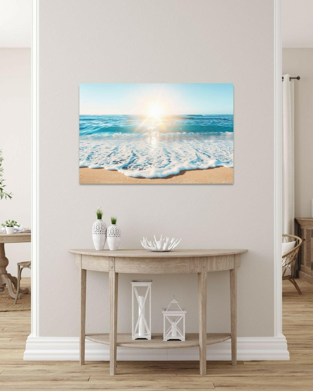 Beach Sunrise Metal Art - Modern Oasis Sensory Design & Art Studio - Home Decor