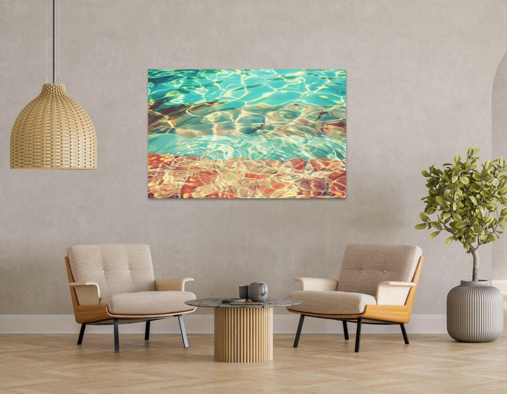 Tranquil Poolside - Modern Oasis Sensory Design & Art Studio - Canvas