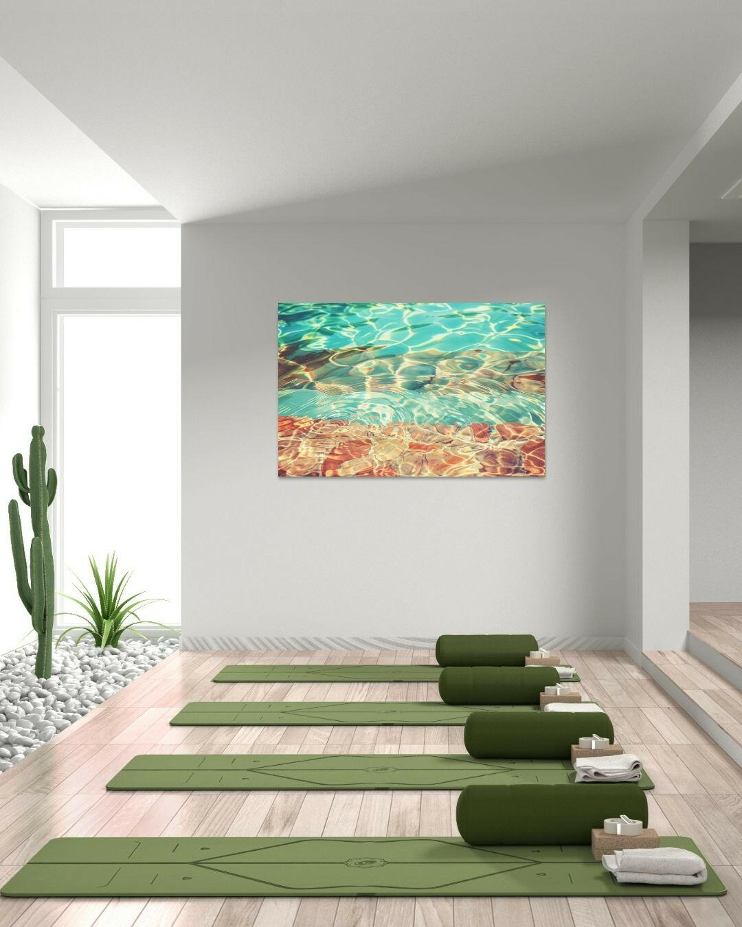 Tranquil Poolside - Modern Oasis Sensory Design & Art Studio - Canvas