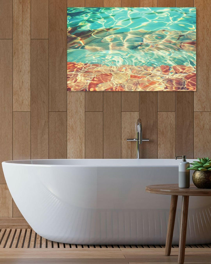 Tranquil Poolside - Modern Oasis Sensory Design & Art Studio - Canvas