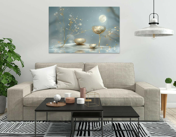 Serene Moonlit - Modern Oasis Sensory Design & Art Studio - Canvas