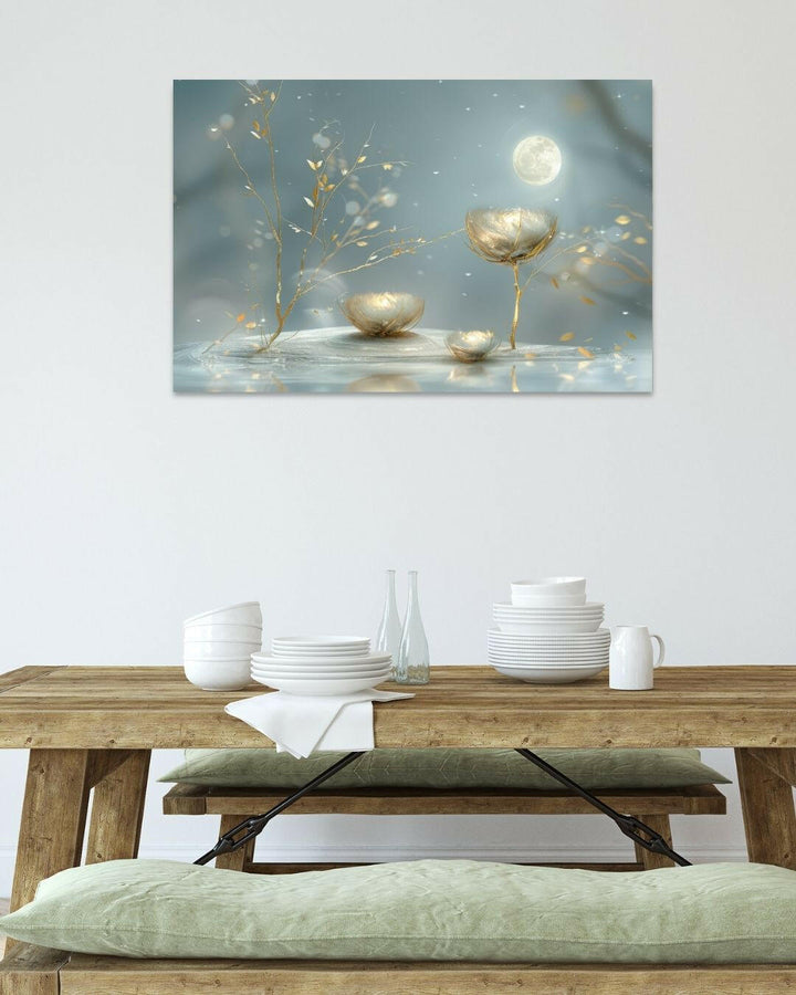 Serene Moonlit - Modern Oasis Sensory Design & Art Studio - Canvas