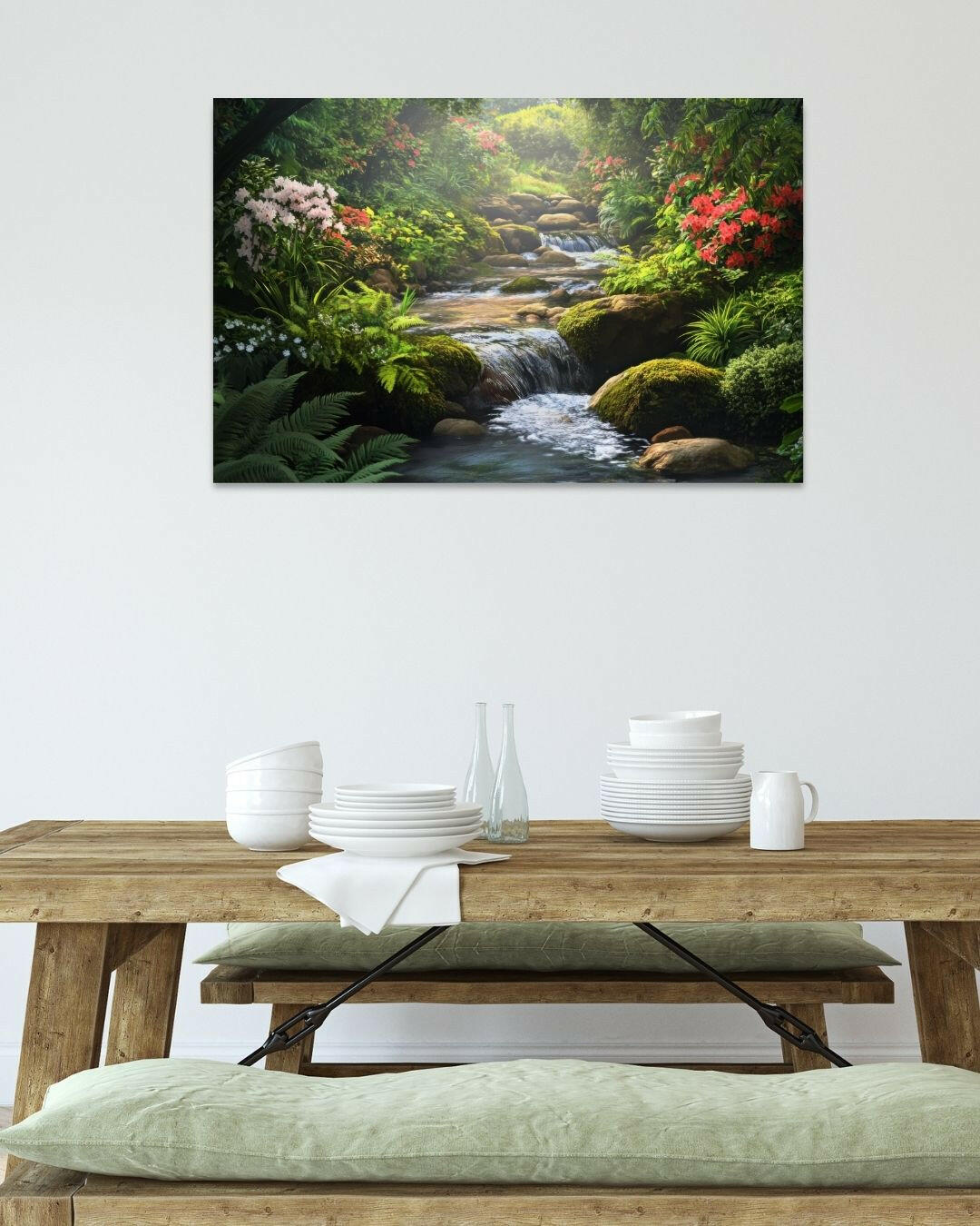 Serene Stream Metal Art - Modern Oasis Sensory Design & Art Studio - Home Decor