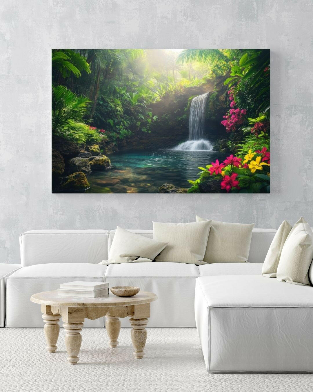 Tropical Waterfall Metal Art - Modern Oasis Sensory Design & Art Studio - Home Decor