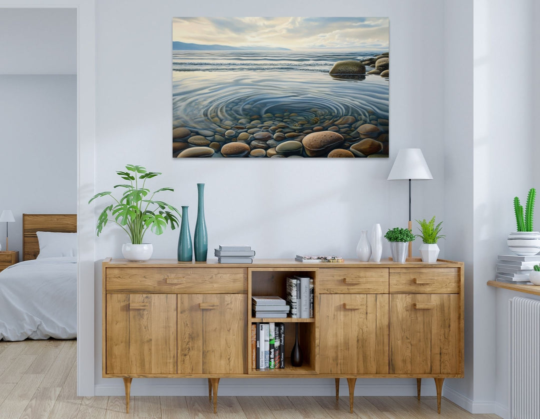 Serene Stone Waves Metal Art - Modern Oasis Sensory Design & Art Studio - Home Decor